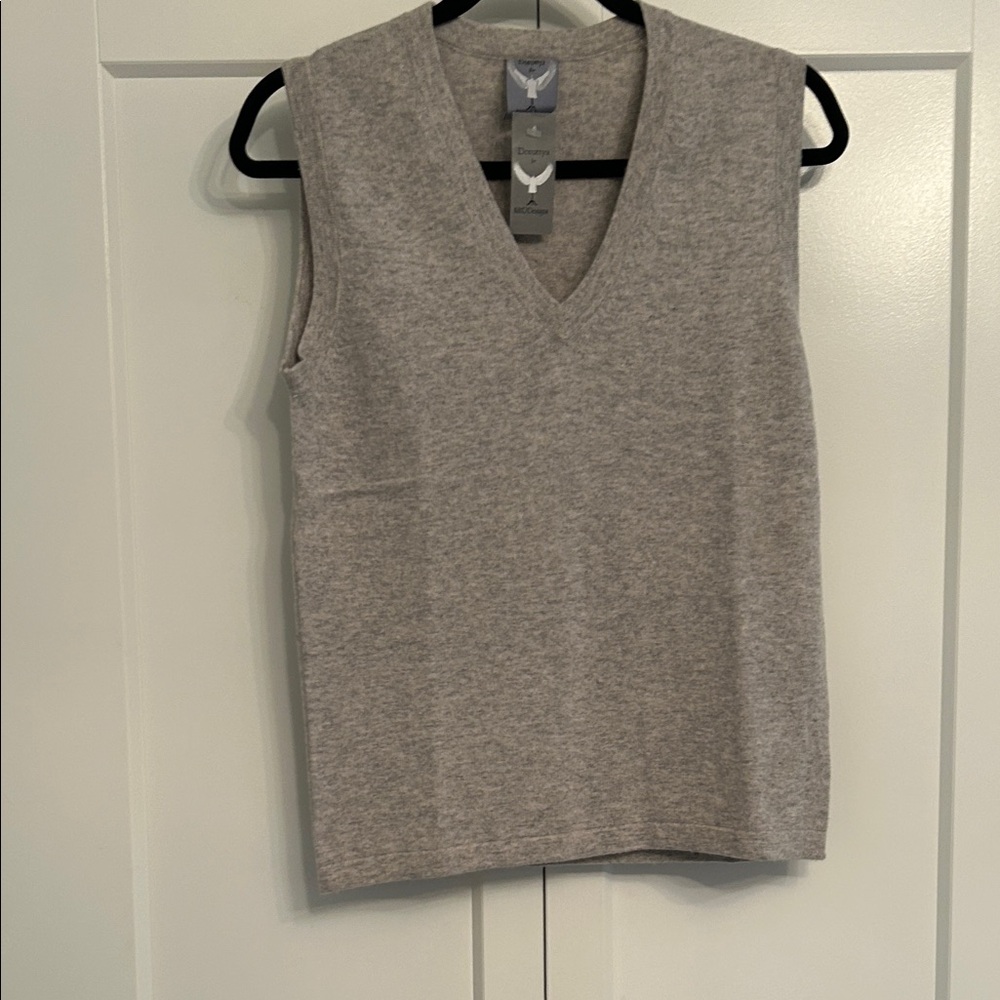 Charter Club Heather Gray V-Neck Tank Top